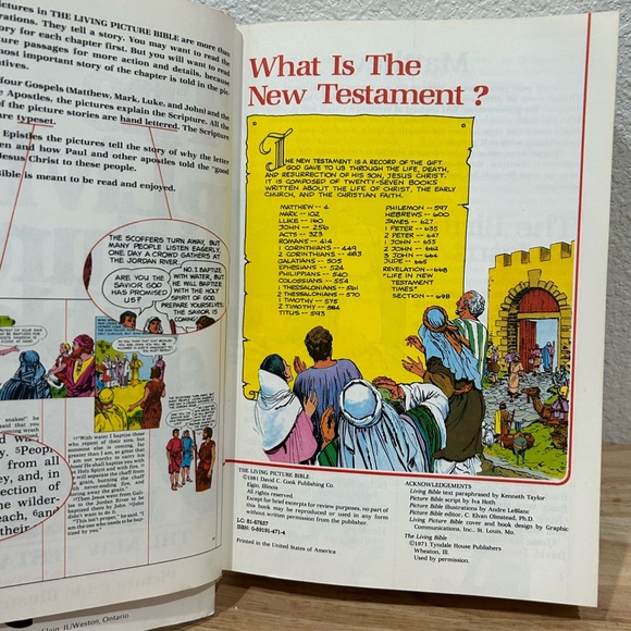 LIVING PICTURE BIBLE ~ NEW TESTAMENT ~ LIVING BIBLE TEXT ~ PICTURE ILLUSTRATIONS - Picture 11 of 11